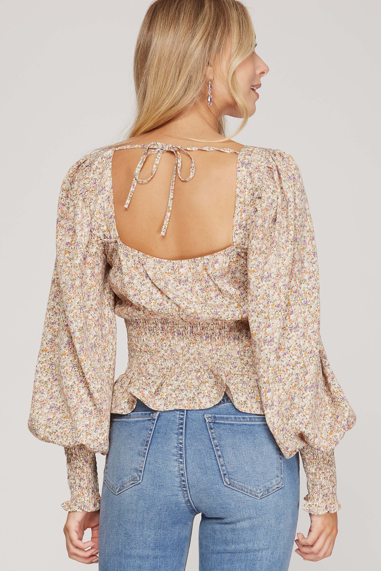 Tina Tie-Back Puff Sleeve Top