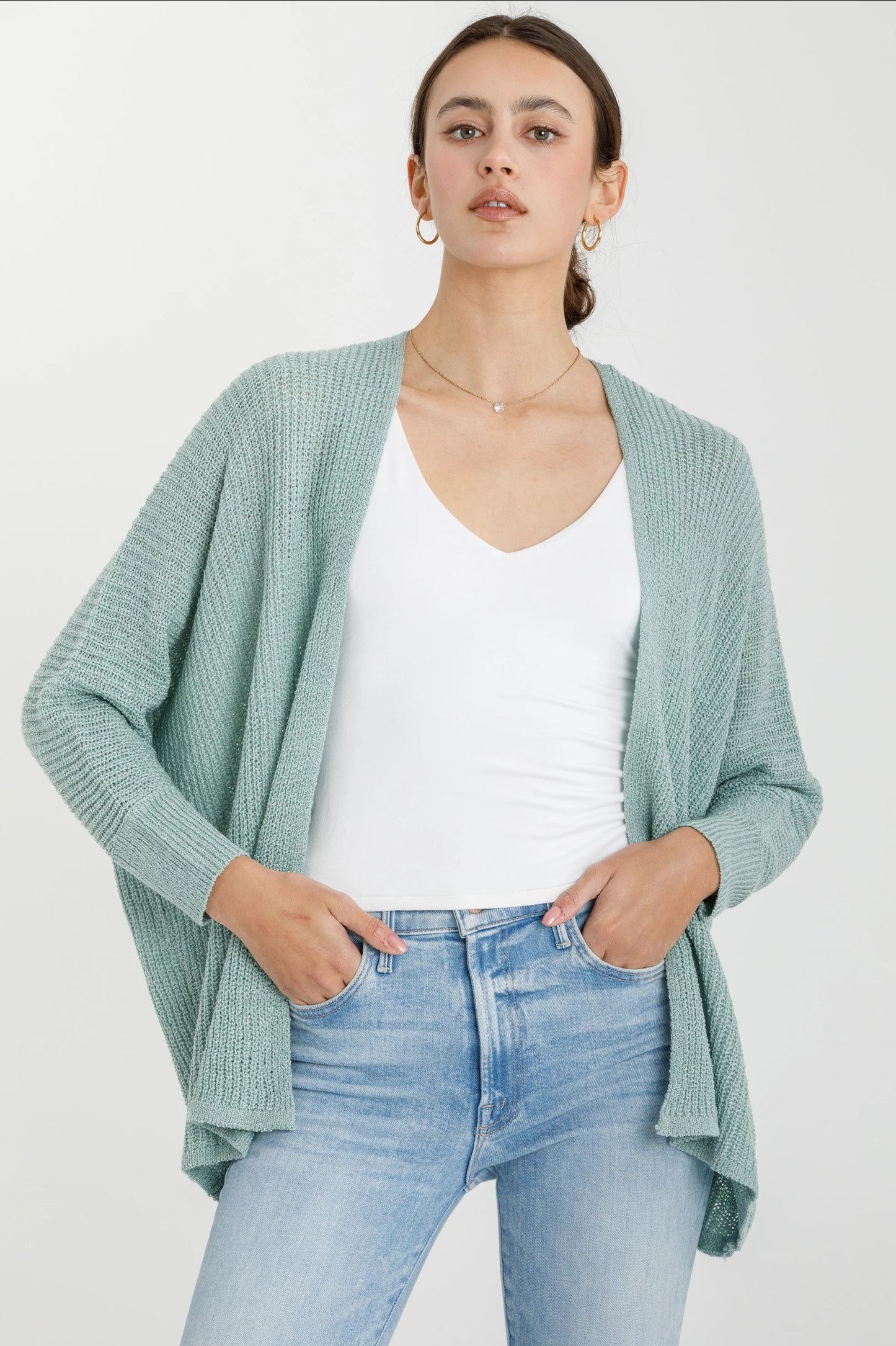 GINA DOLMAN SLEEVE OPEN FRONT CARDIGAN