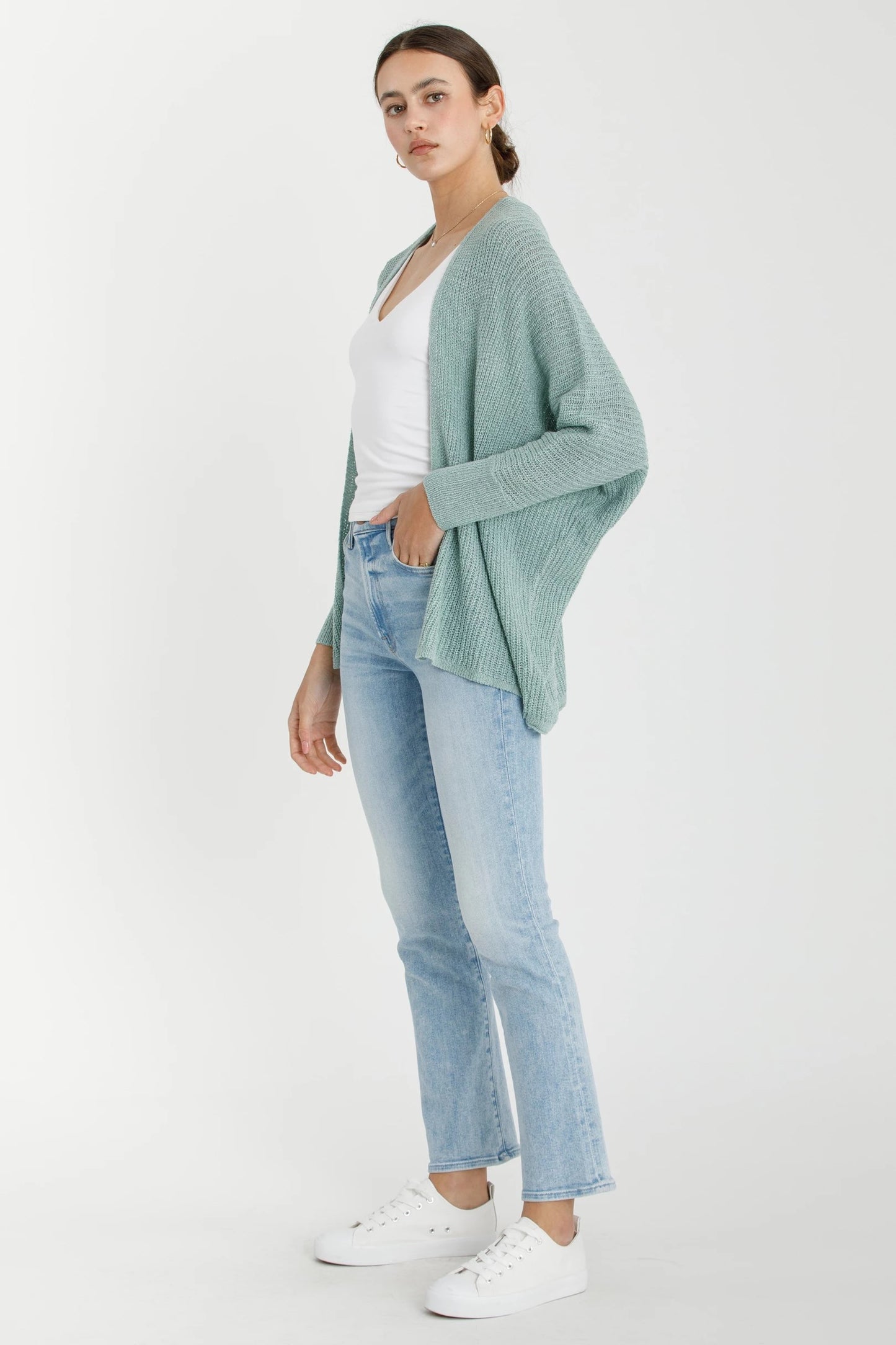GINA DOLMAN SLEEVE OPEN FRONT CARDIGAN