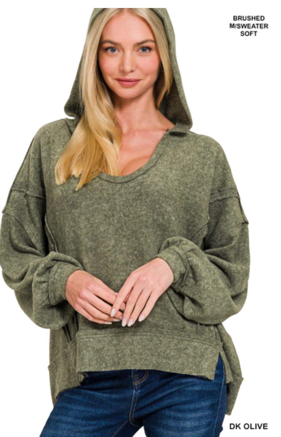 Biance Brushed Hacci Pullover Hoodie