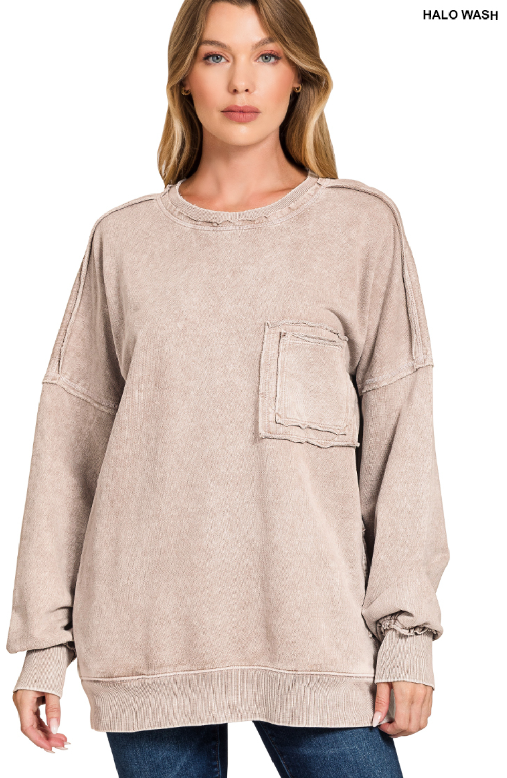 Mineral Wash Crewneck Sweatshirt