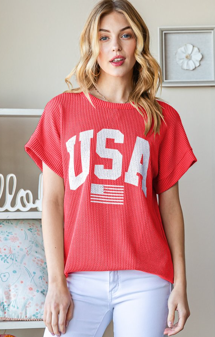 USA urban Ribbed Top