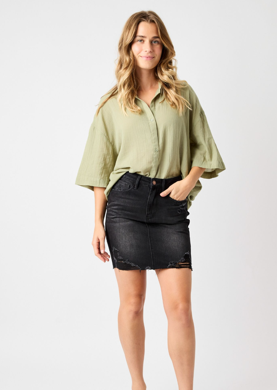 Judy Blue Rigid Magic Denim Skirt