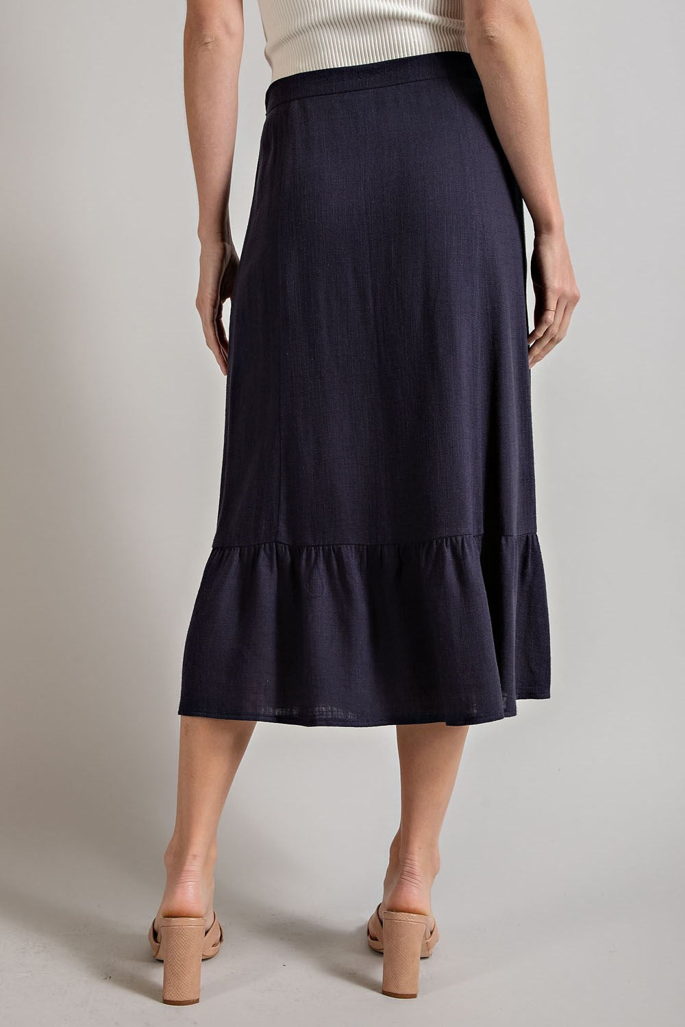 Tracy LINEN TIERED MIDI SKIRT