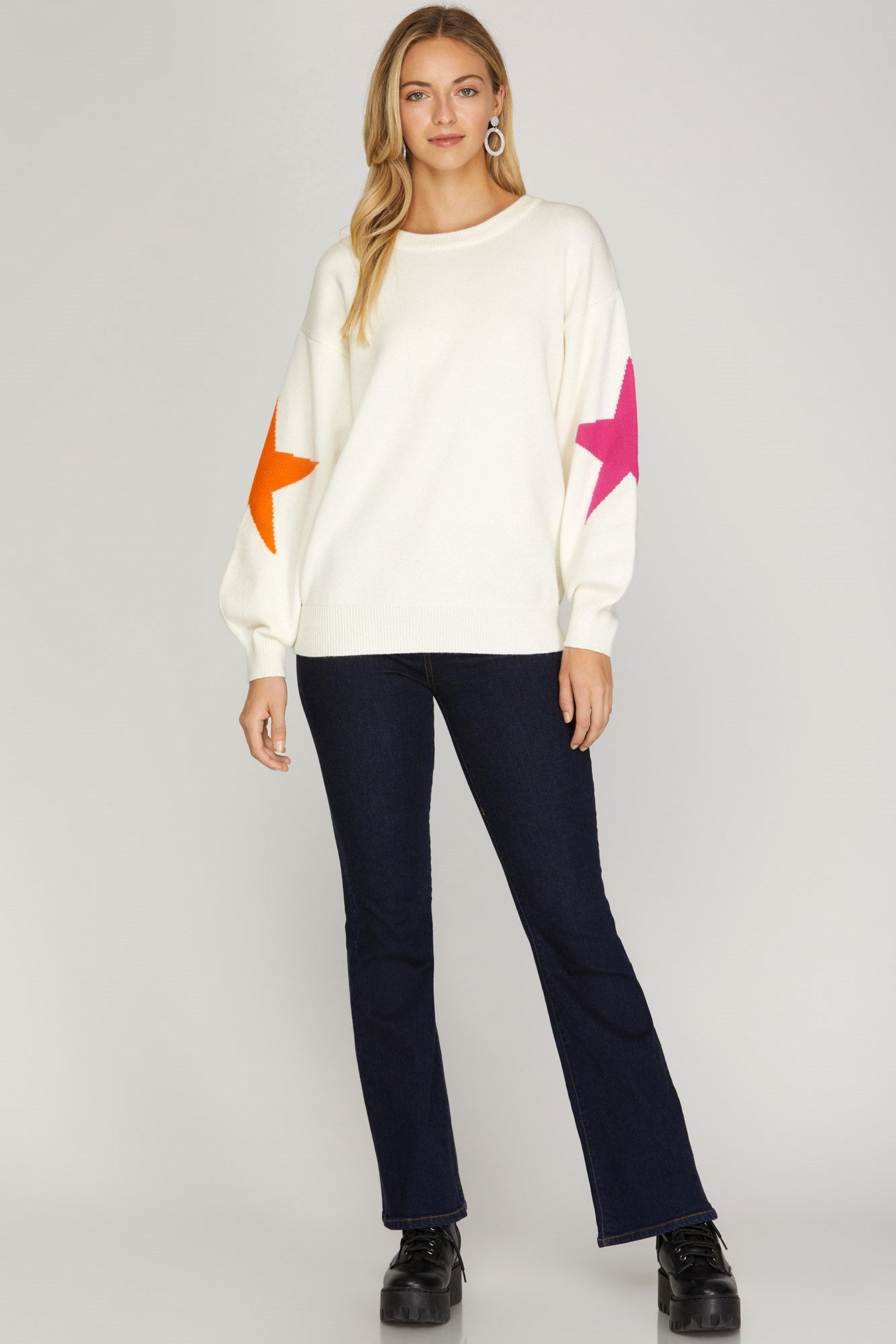 Katie Star Elbow Patch Sweater