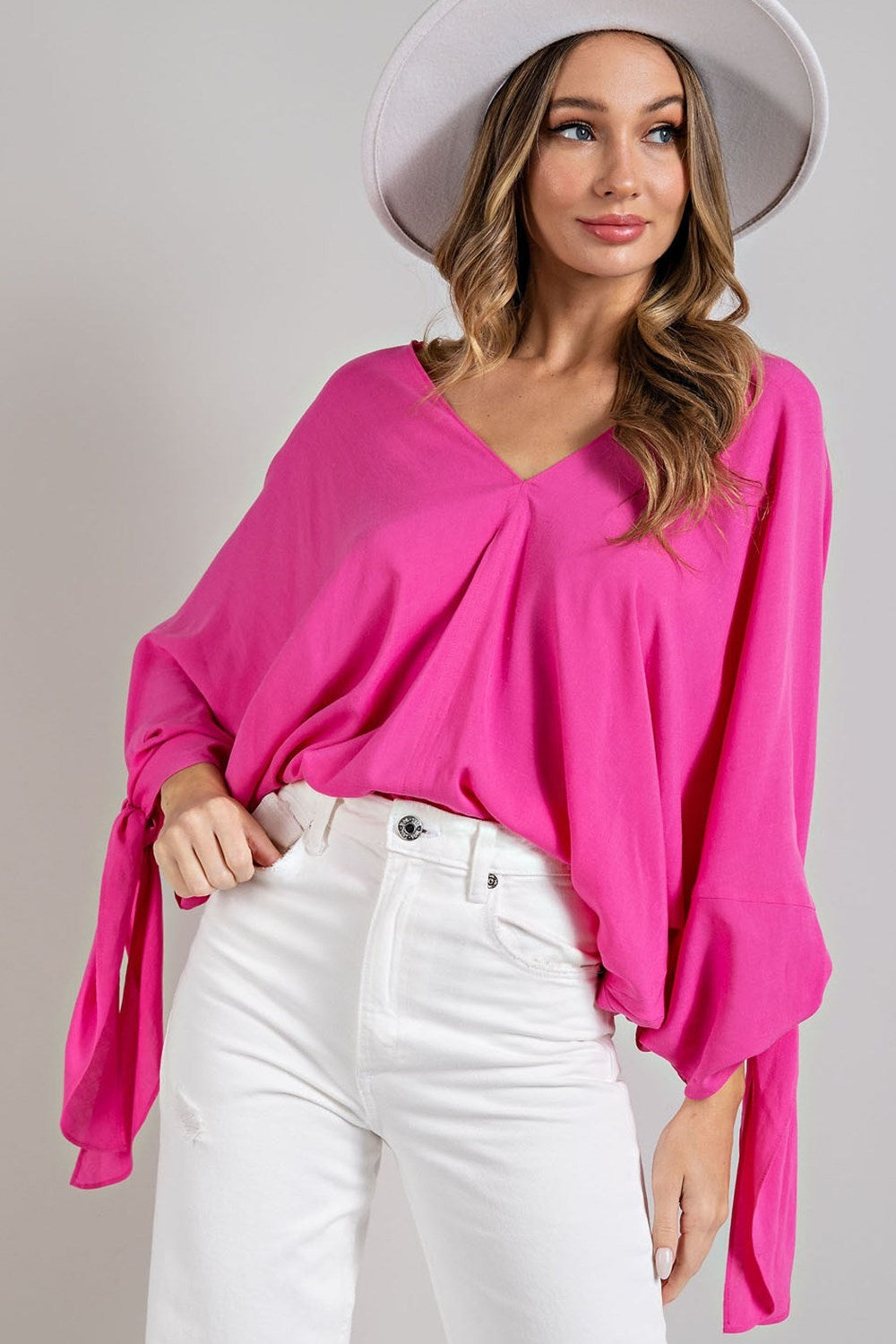 Leona Tie-Sleeve Top