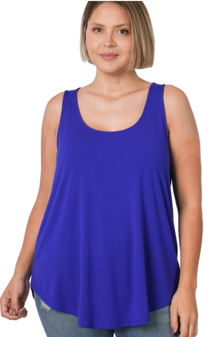 Bright Blue flowy tank