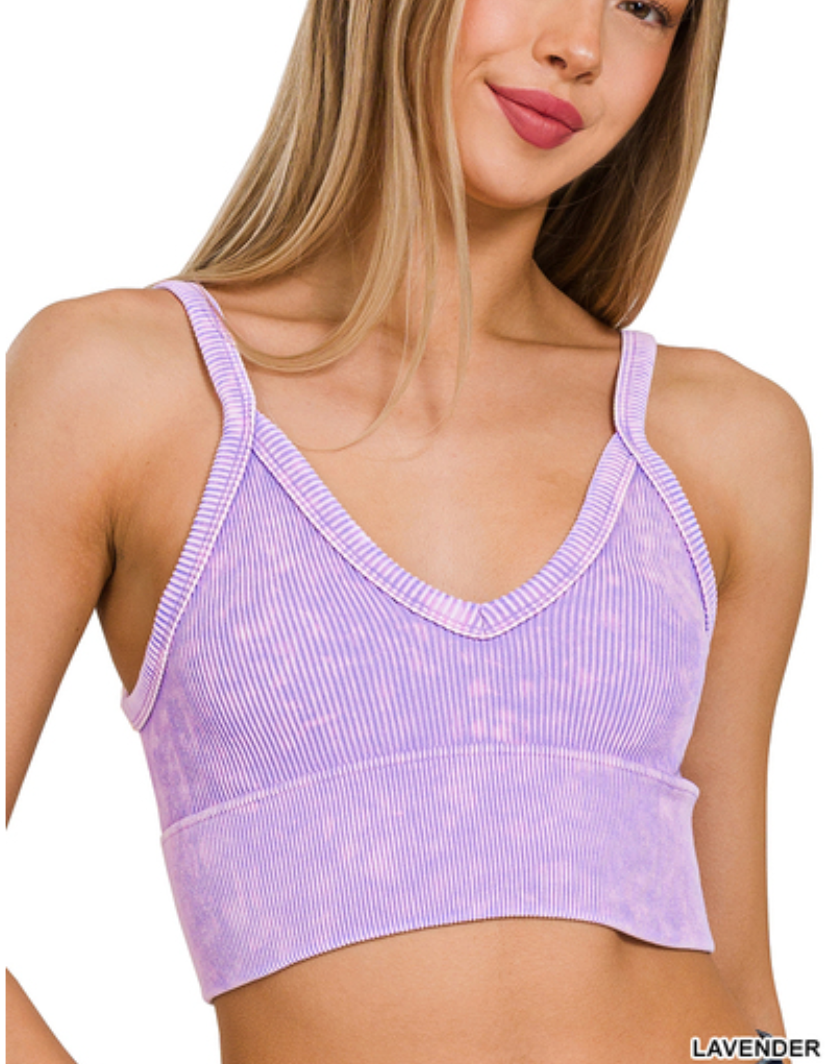 Ribbed Seamless V-Neck bralette