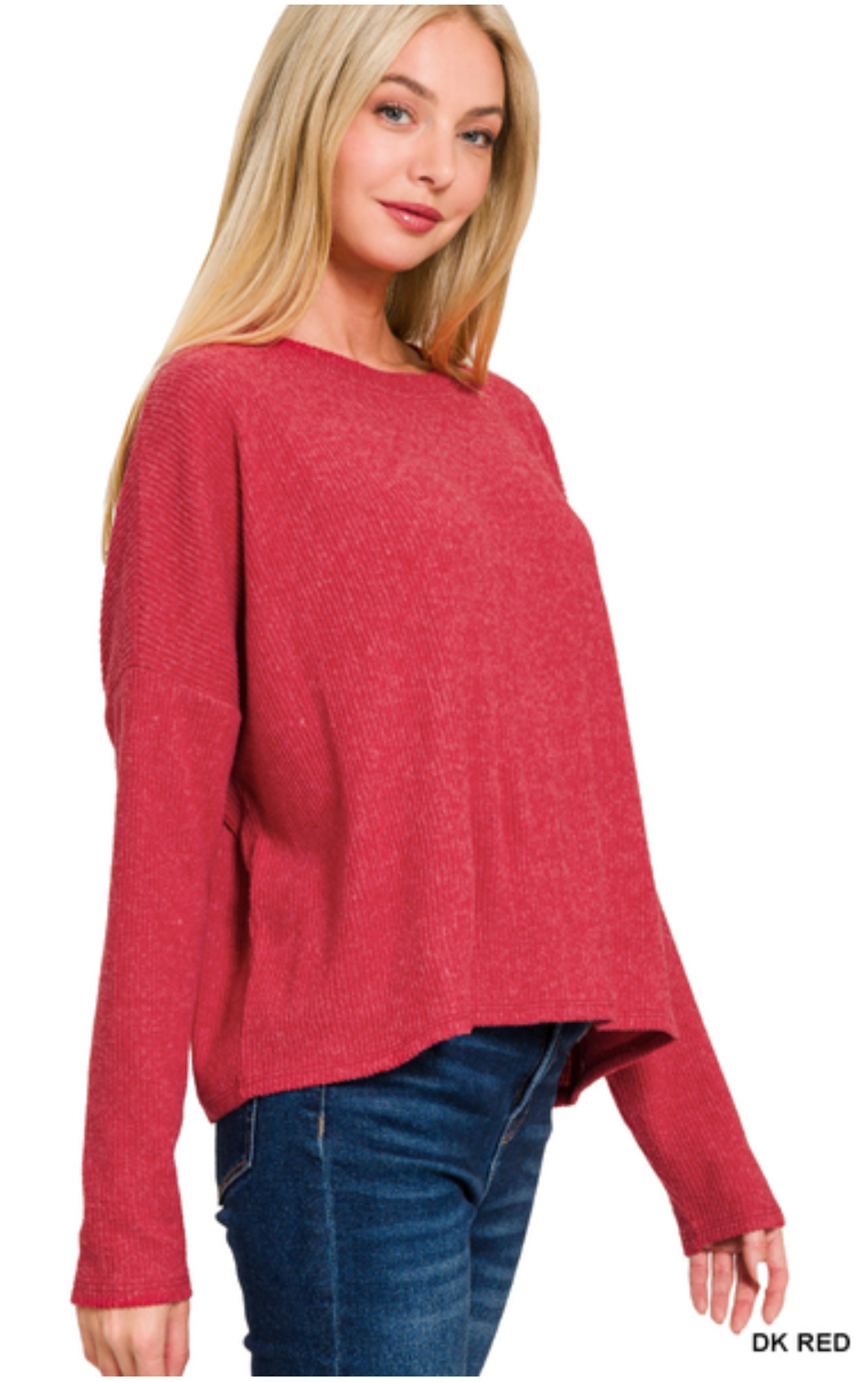 Brooke Long Sleeve Ribbed Dolman