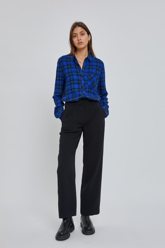 Chrissy Plaid Button Up