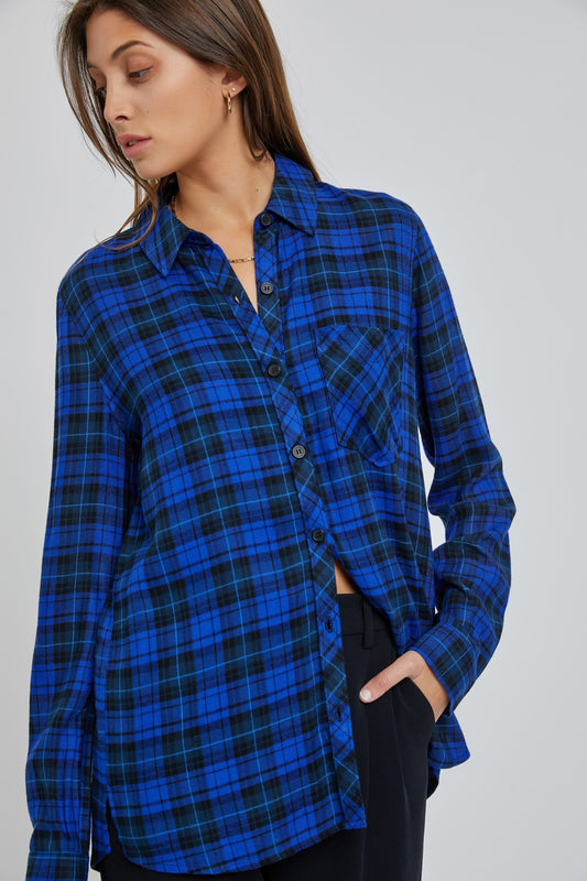 Chrissy Plaid Button Up
