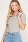 Lillian Grey Short Sleeve Sweater