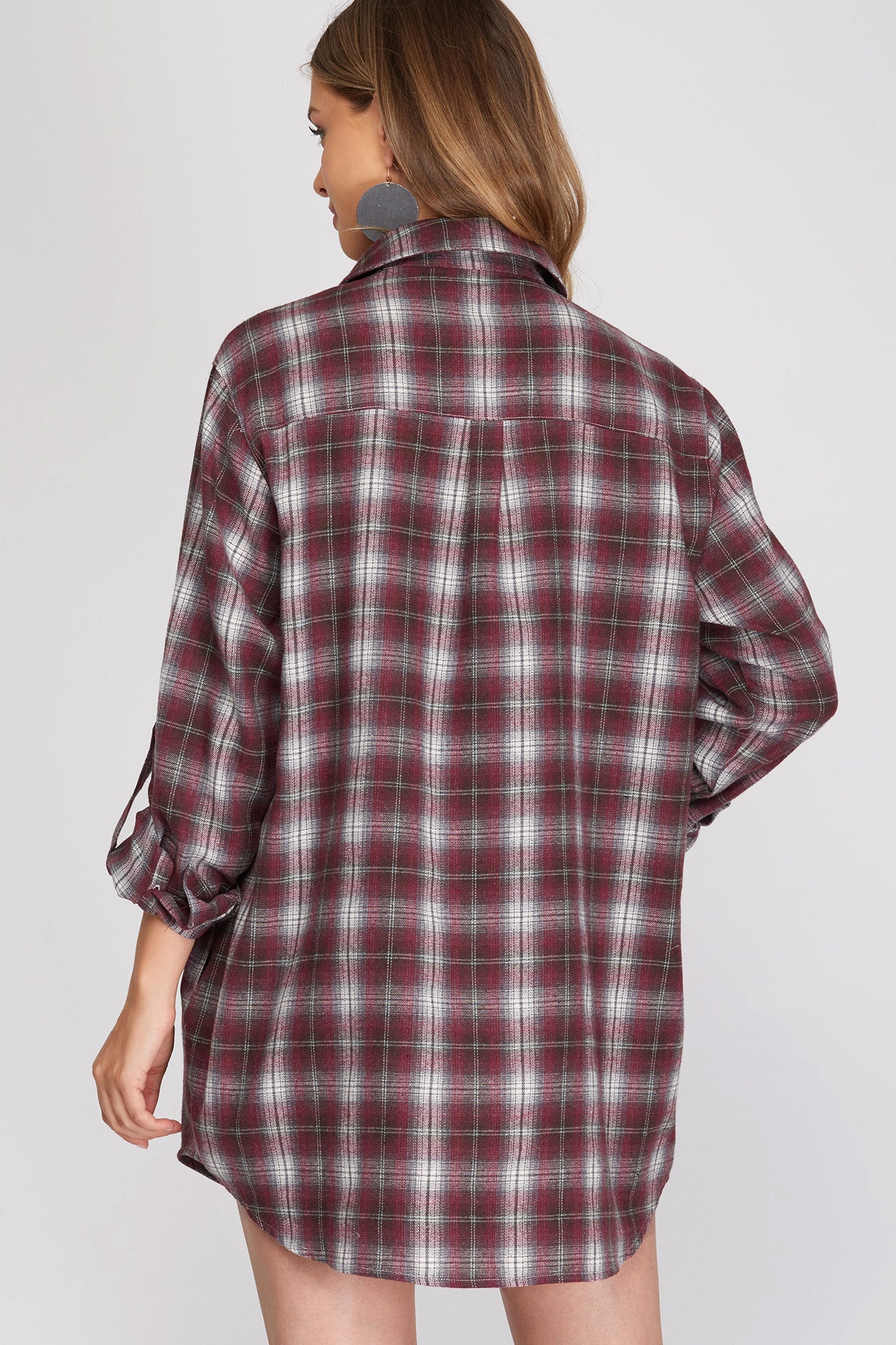 Plaid Shirt Dress