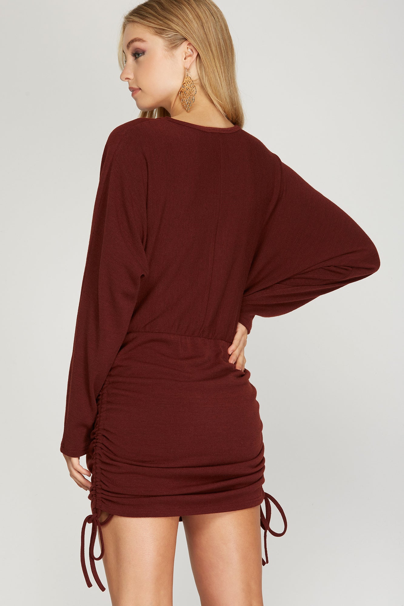 Anna Ruched Knit Dress
