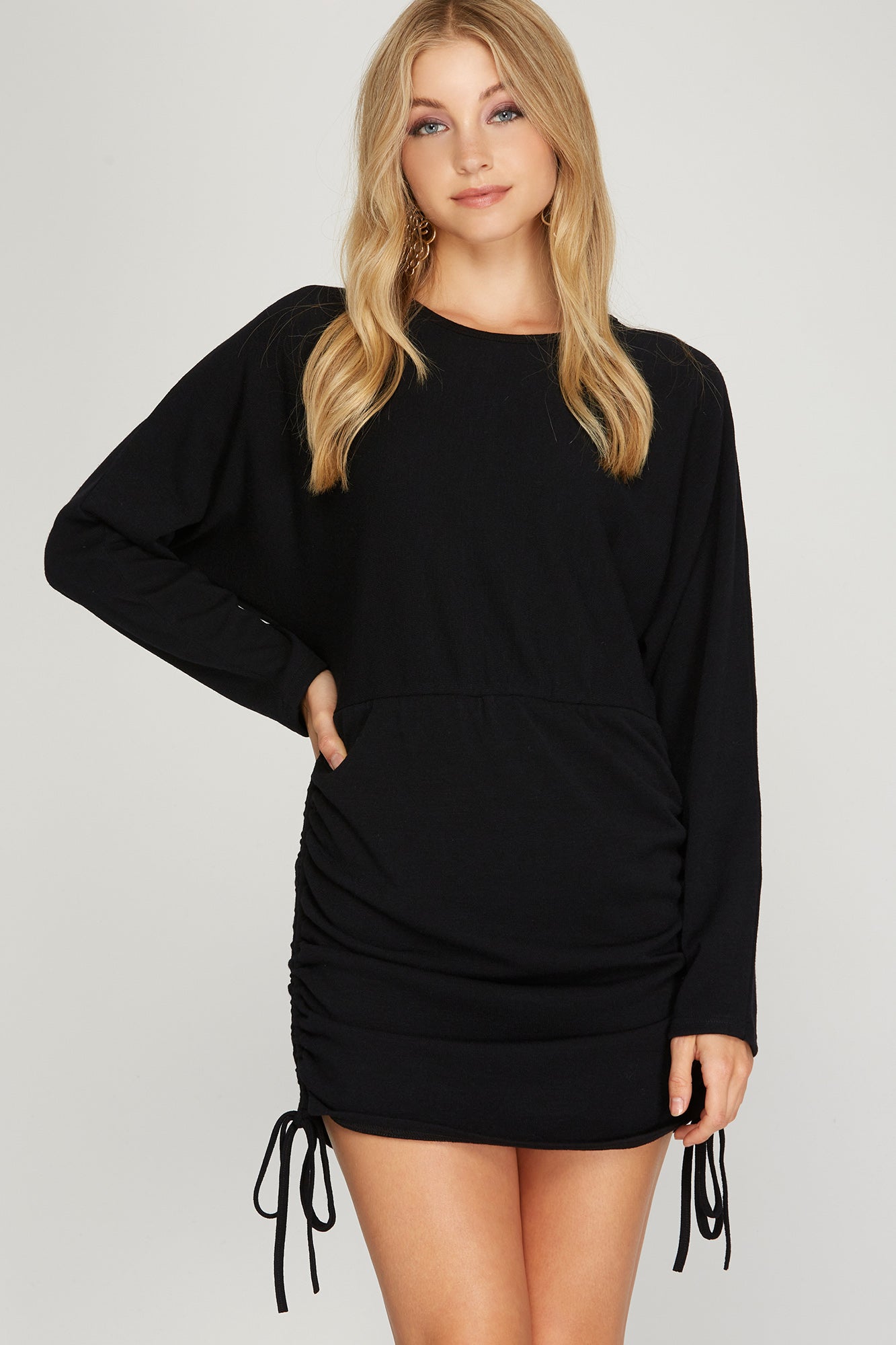 Anna Ruched Knit Dress