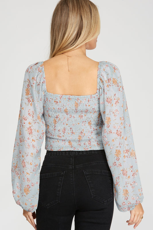 Lena Woven Floral Top