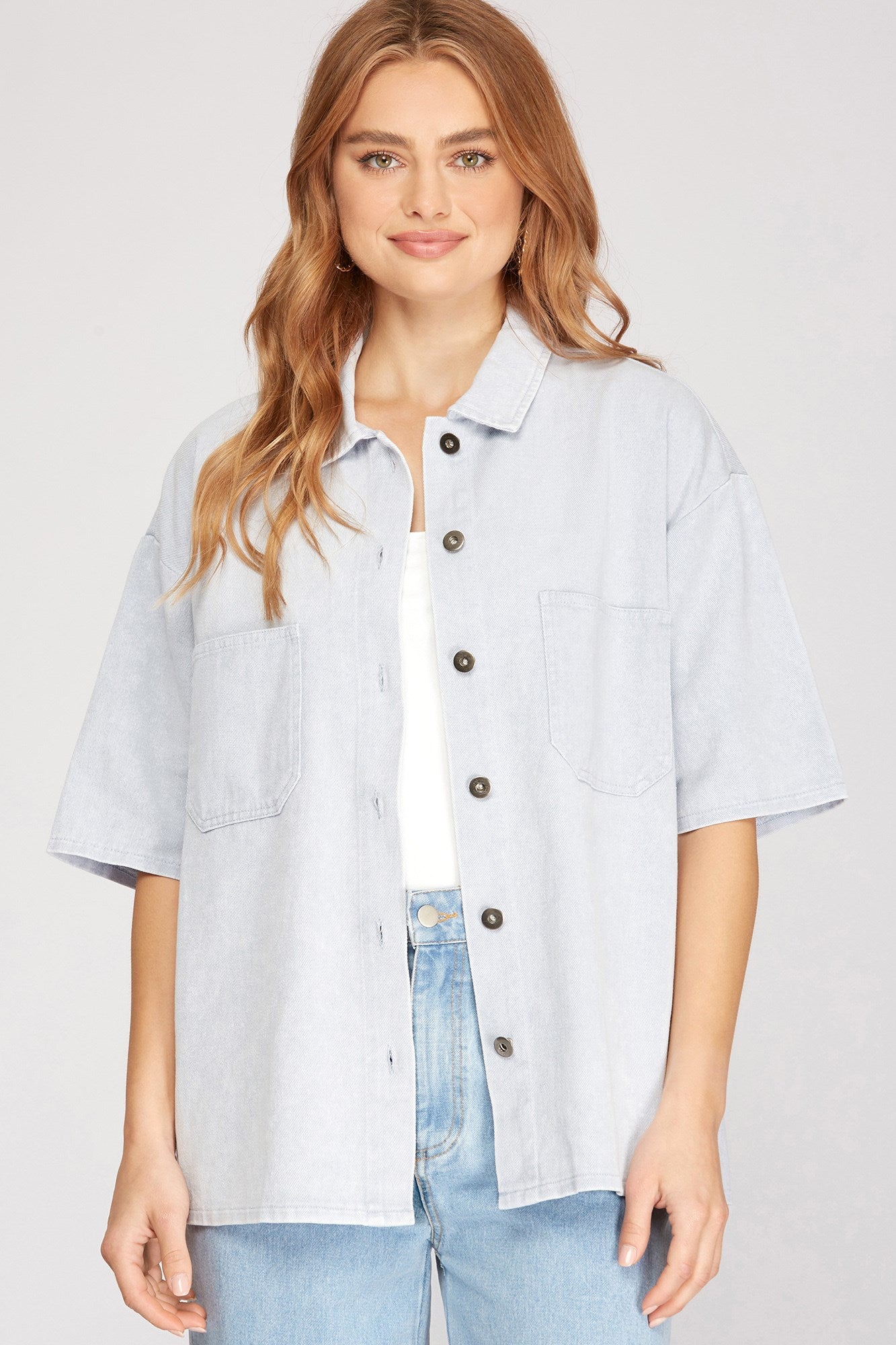 Stephanie Button Up Denim Shirt