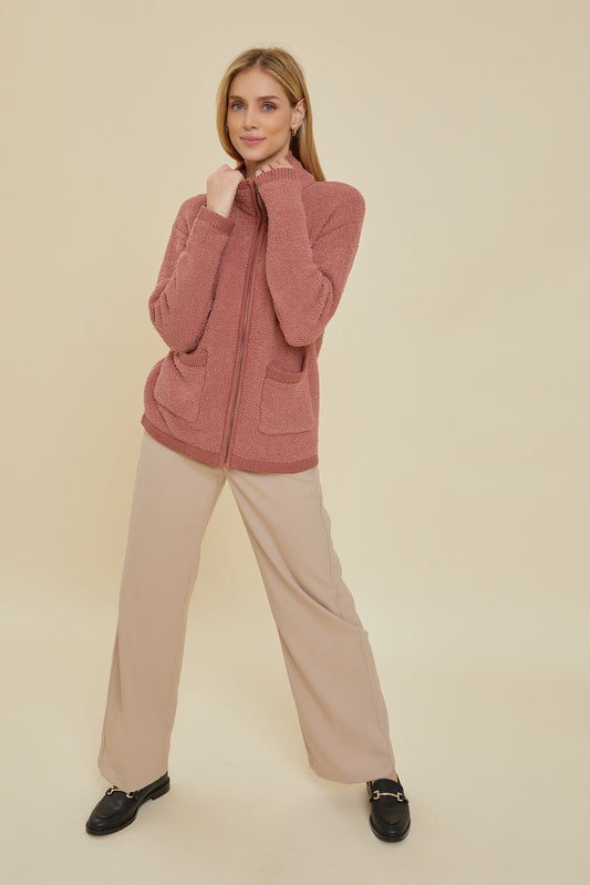 Marsala Zip-Up