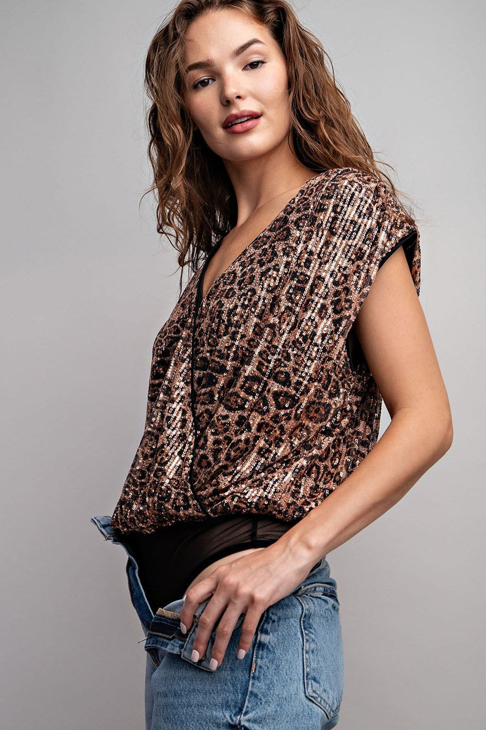 Sparkly Leopard Bodysuit