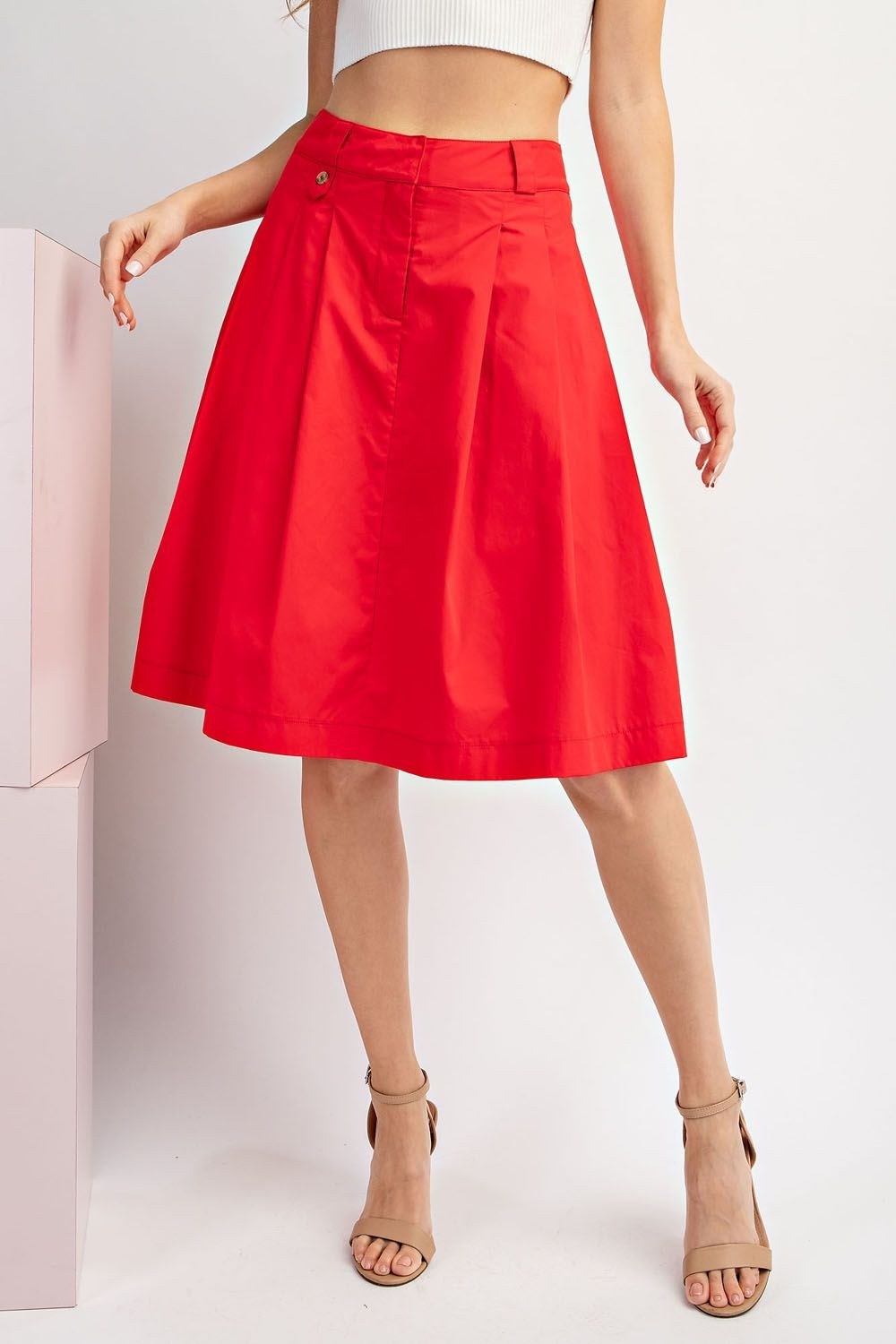 Abby A-Line Midi Skirt