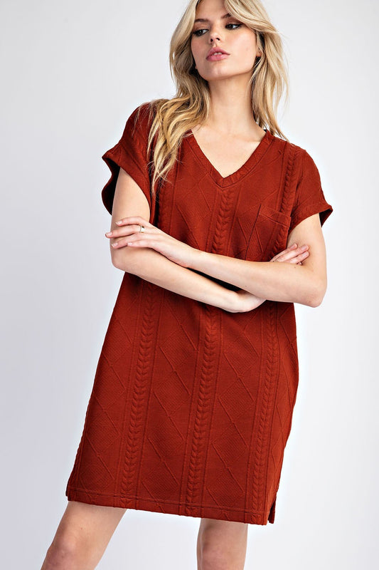 Tiana Textured Black Mini Dress