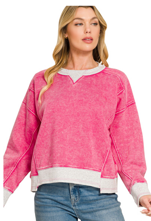 Contrast Trim Sweatshirt