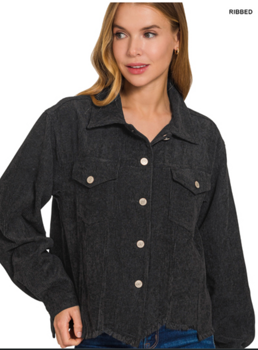 Distressed Corduroy Jacket