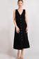 Mia Linen Button Front Midi Dress
