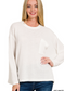 Jeni Drop Shoulder Jacquard Top
