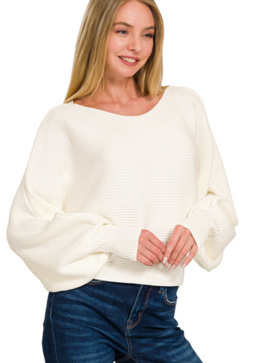 Jenny Balloon Sleeve Sweater