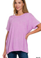 Relaxed Zara Short Sleeve Ribbed Top