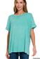 Relaxed Zara Short Sleeve Ribbed Top