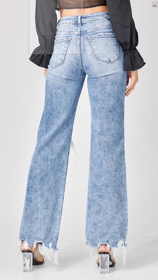 Risen Wide Leg Jeans