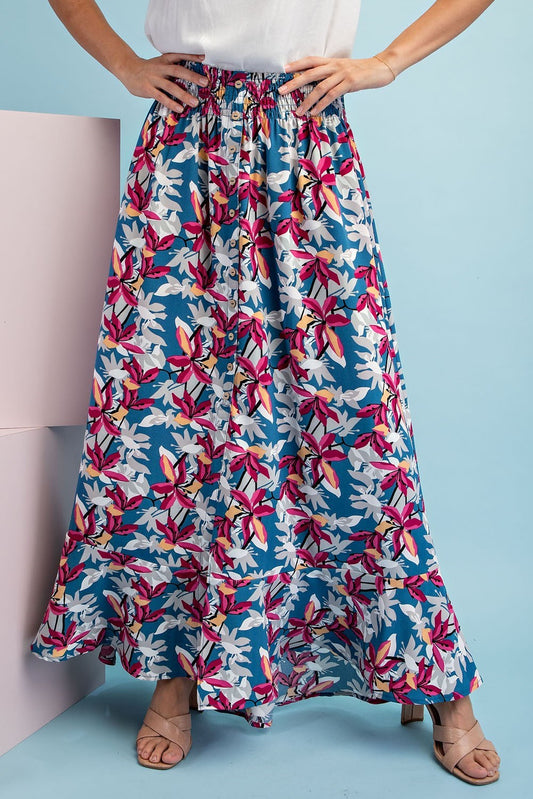 Floral printed Button Maxi