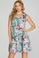 Bianca Bow Shoulder Tropical Chambray Dress