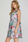 Bianca Bow Shoulder Tropical Chambray Dress