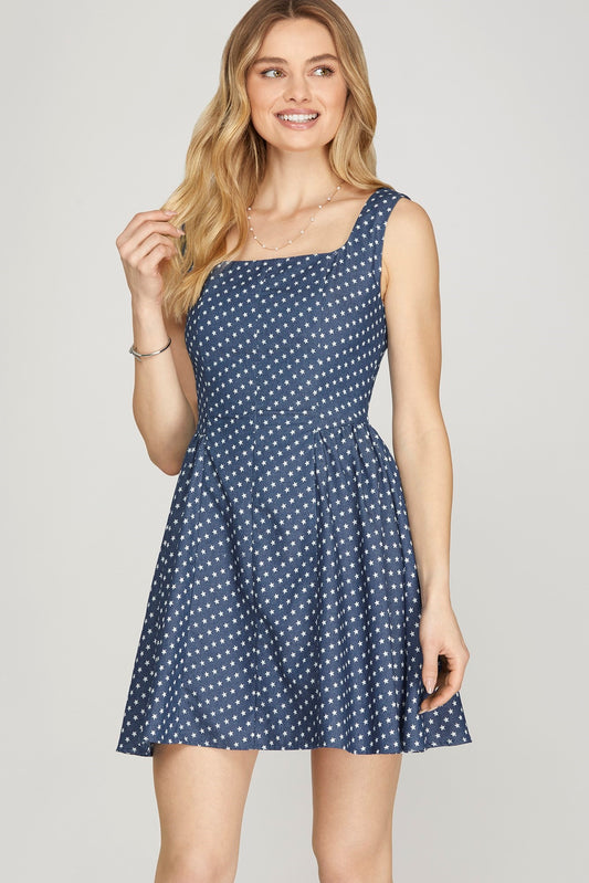 Starry Nights Chambray Dress