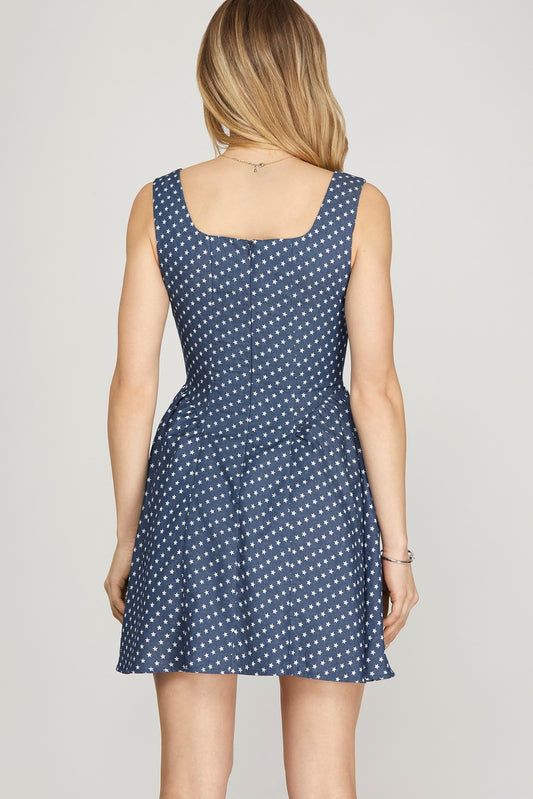 Starry Nights Chambray Dress