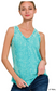 Seline Mineral Washed Raw- Edge Tank