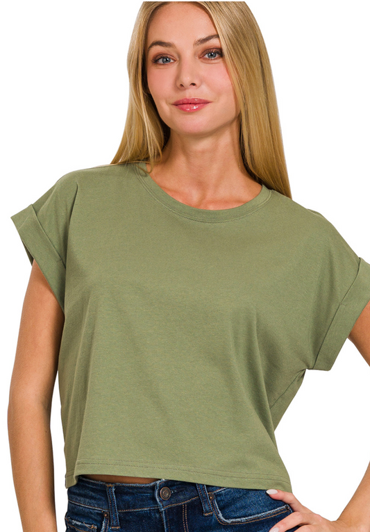 Cora Cuffed Sleeve Tee