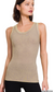 Mineral Washed, Ribbed Scoop Neck Tank