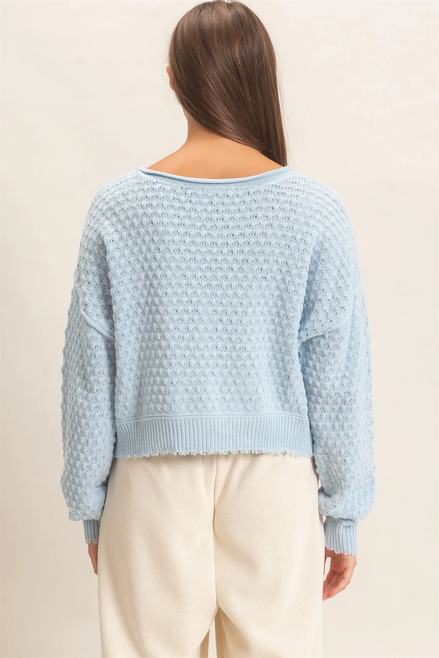 Bianca Boatneck Textured Sweater