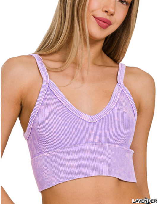 Ribbed Seamless V-Neck bralette