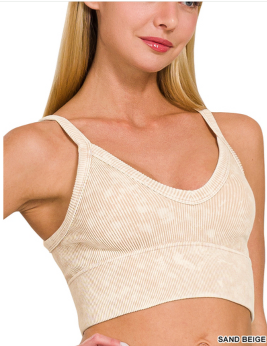 Ribbed Seamless V-Neck bralette