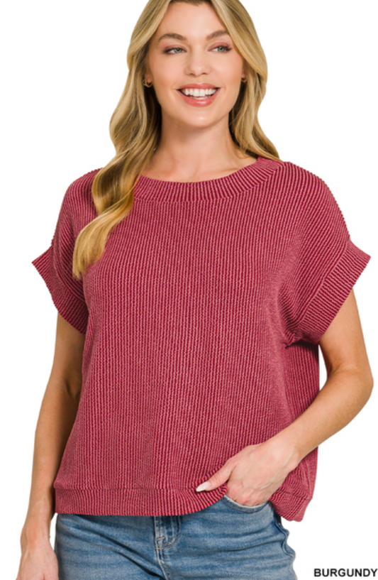 Crissy Raised Ribbed Top