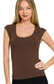Double Layered Cap Sleeve Top