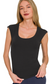 Double Layered Cap Sleeve Top