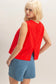 Elena Eyelet Button-Back Tank