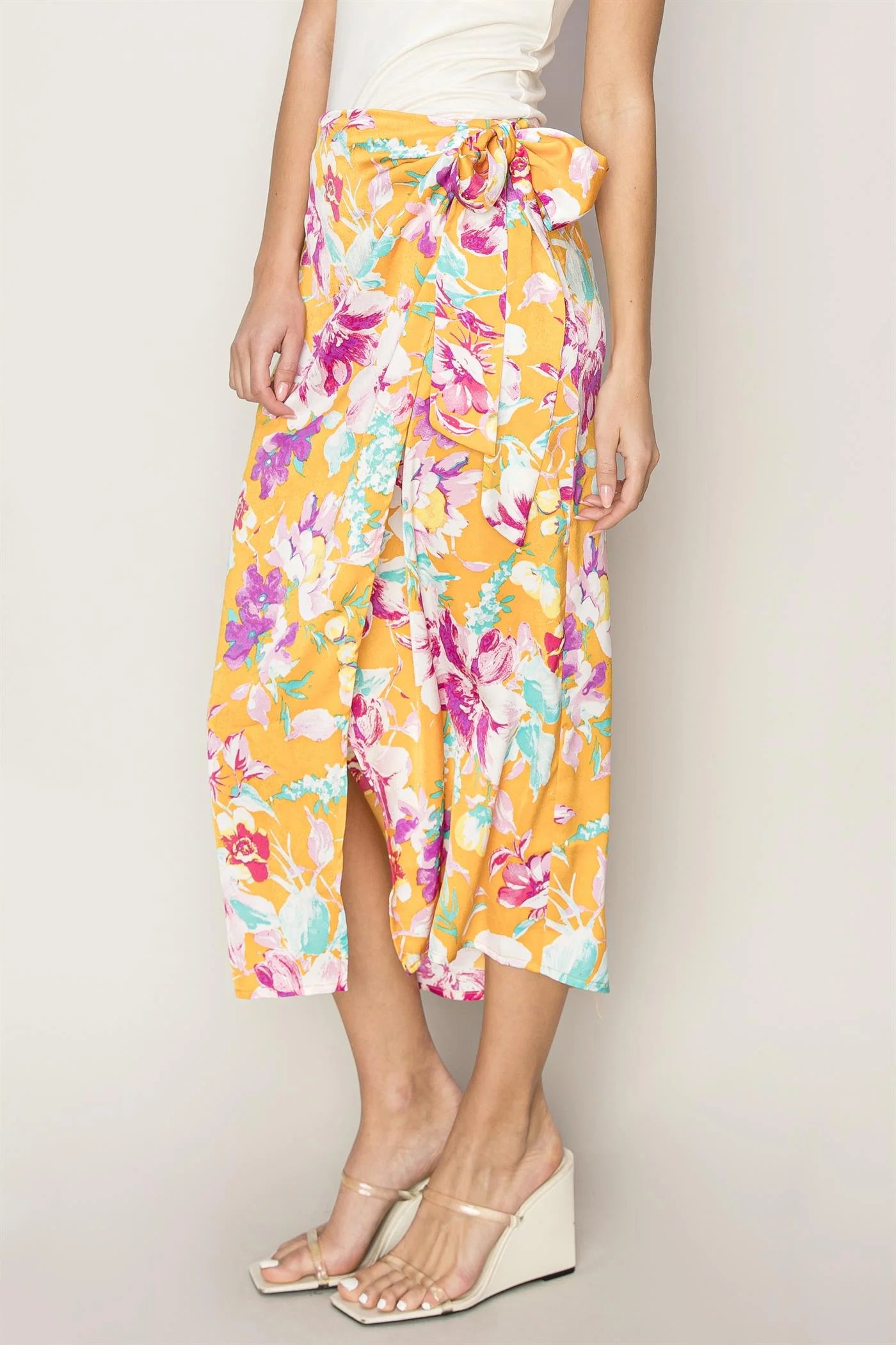 Karina Floral Wrap Skirt
