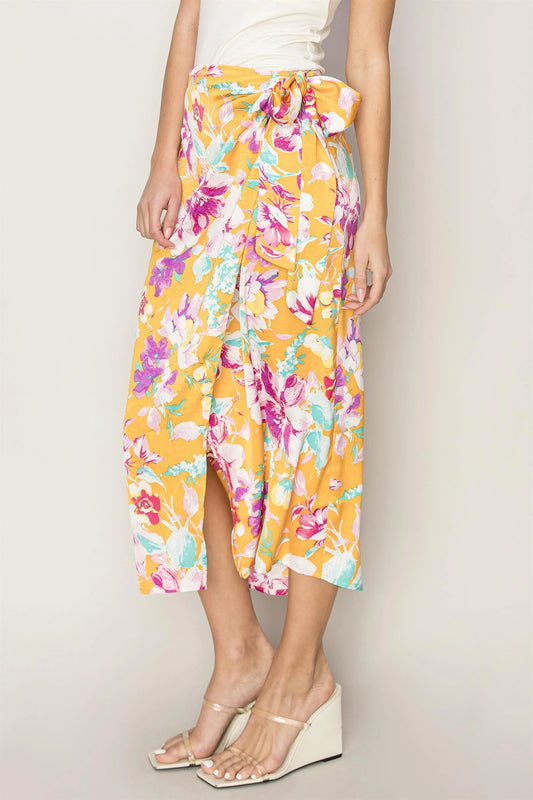 Karina Floral Wrap Skirt